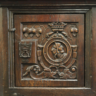 English Baroque Oak Court Cupboard
