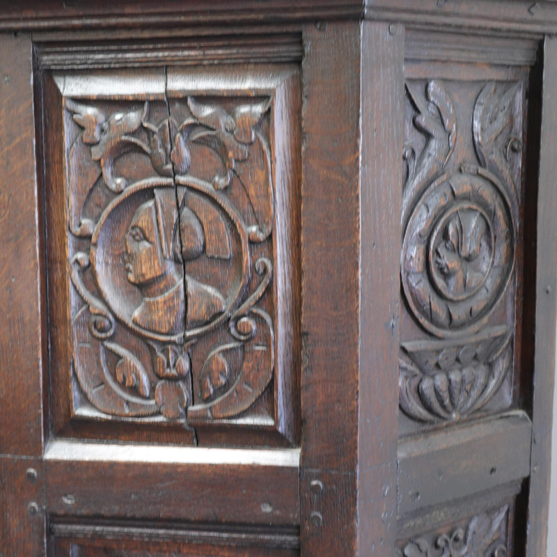 English Baroque Oak Court Cupboard