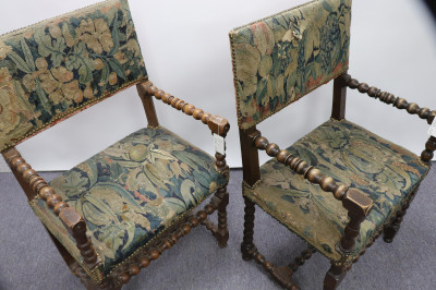 4 Chairs; English Baroque Cherry &amp;amp; Beechwood