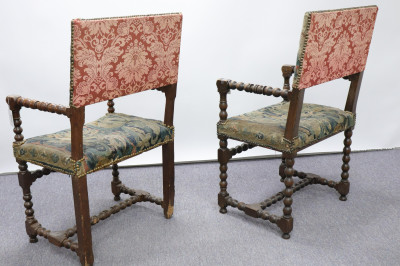 4 Chairs; English Baroque Cherry &amp;amp; Beechwood