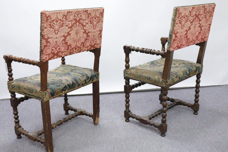 4 Chairs; English Baroque Cherry &amp;amp; Beechwood