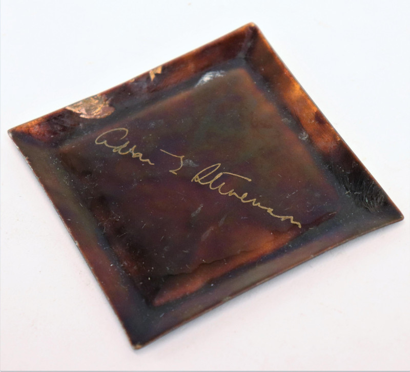 Adlai Stevenson, signature on ashtray