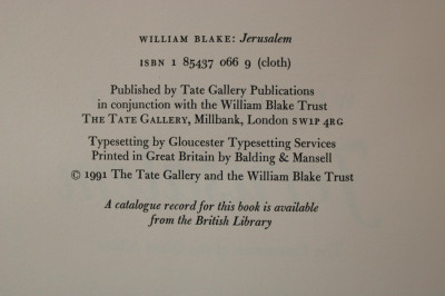 Wlliam Blake Songs of Innocence &amp;amp; Jerusalum