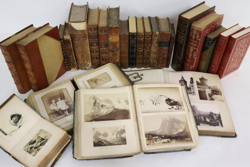 Leather Bound Books and Vintage Photo Albums