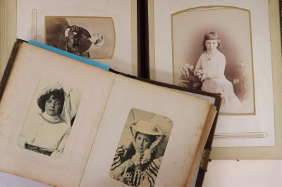 Leather Bound Books and Vintage Photo Albums