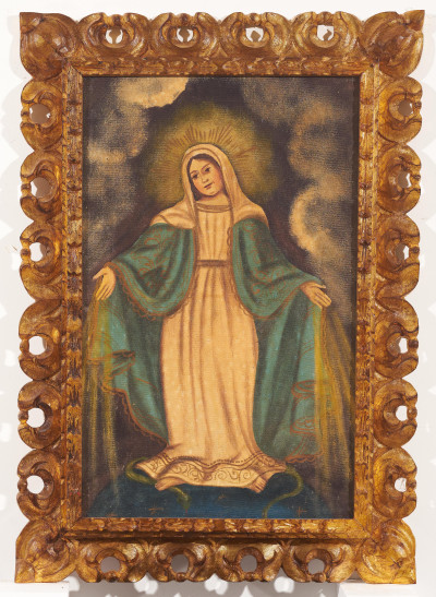 Artist Unknown - Group, four (4) Spanish Colonial paintings