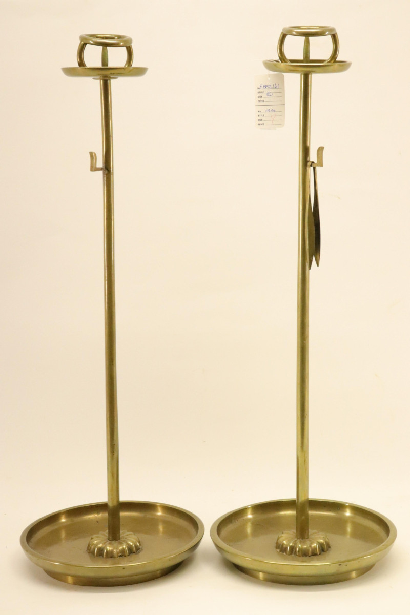 Pr. of Japanese Bronze Standing Pricket Sticks