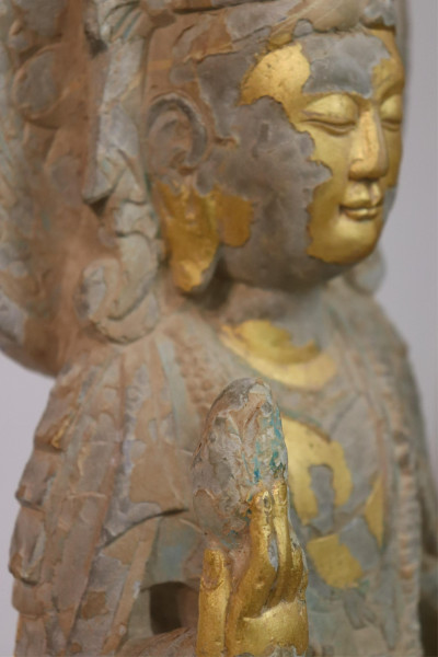 Two Standing Stone Buddhist Figures