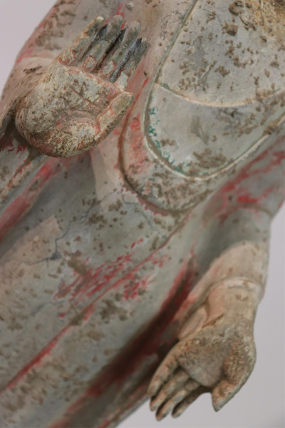 Two Standing Stone Buddhist Figures