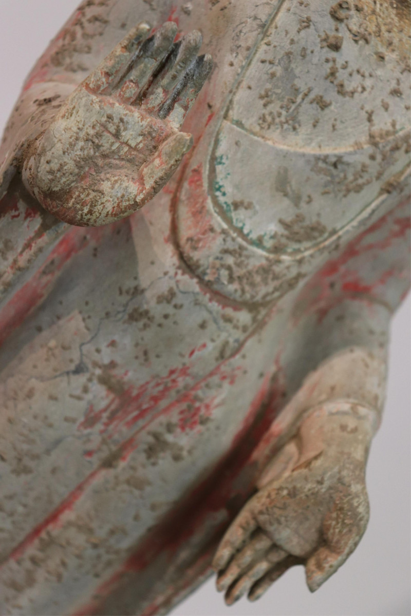Two Standing Stone Buddhist Figures