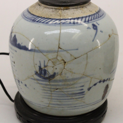 2 Chinese Canton Ginger Jars as Lamps