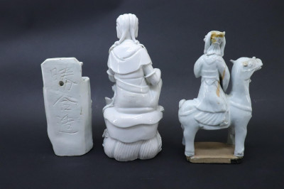 3 Chinese Blanc de Chin Pieces