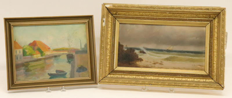 2 Paintings of Sailboats, O/B/C