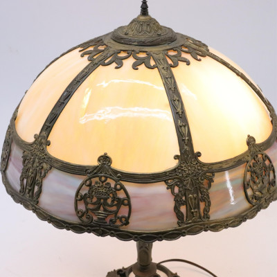 Bradley and Hubbard Metal/Glass Table Lamp