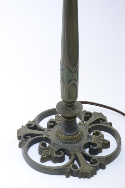 Bradley and Hubbard Metal/Glass Table Lamp
