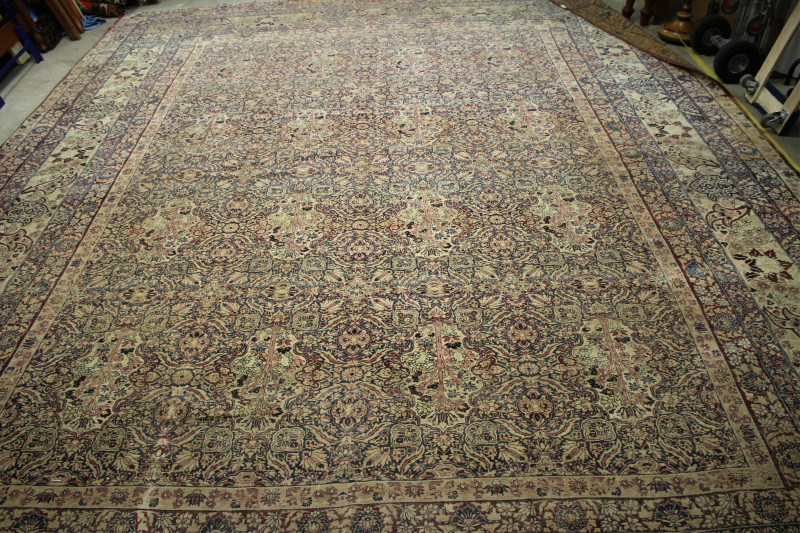 Kirman Hand Knotted Wool Rug, 17 x 14
