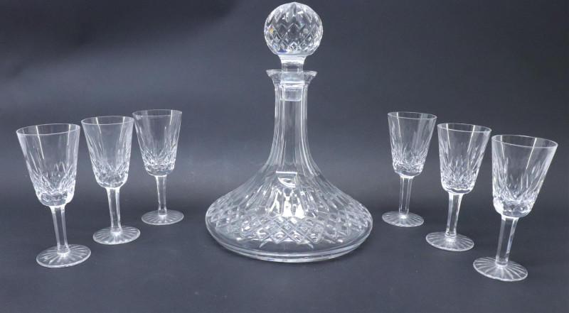 Waterford Crystal Decanter and Glasses