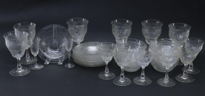 Cut Glass Stemware Partial Service