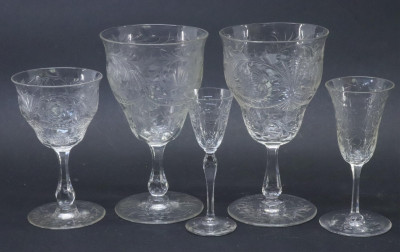 Cut Glass Stemware Partial Service