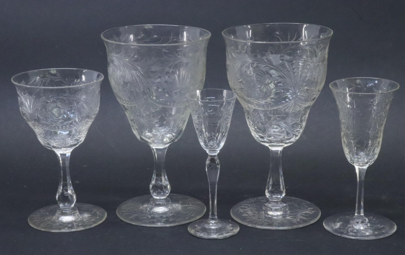 Cut Glass Stemware Partial Service
