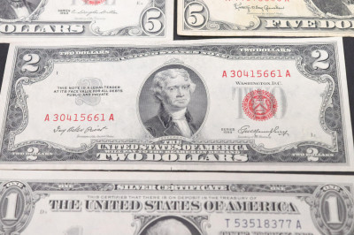 US Currency: $10, $2, $5 $1 Silver Cert.