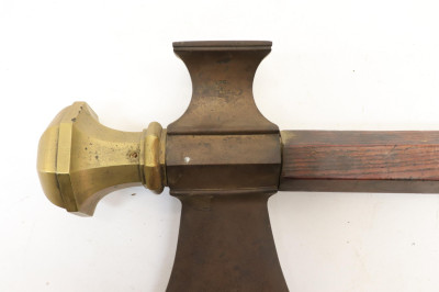 Medieval Style Bronze Oak Battle Axe
