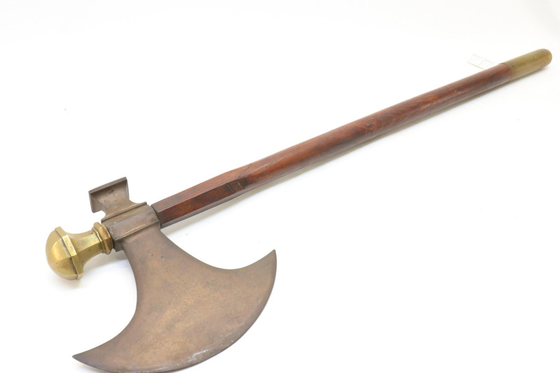 Medieval Style Bronze Oak Battle Axe