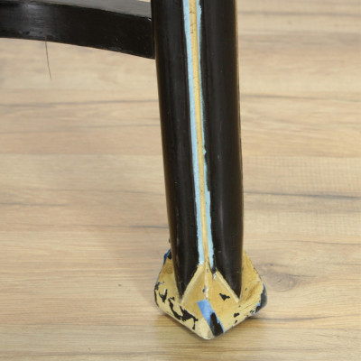 Two Art Deco Black Lacquer Armchairs