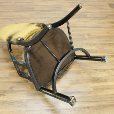 Two Art Deco Black Lacquer Armchairs