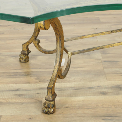 French 1940&apos;s Gilt /Iron Coffee Table poss Morea