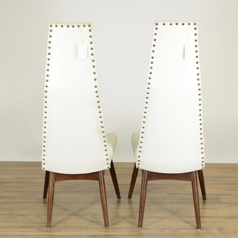 Pair Mid Century Mahogany Side Chairs