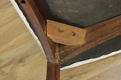 Pair Mid Century Mahogany Side Chairs