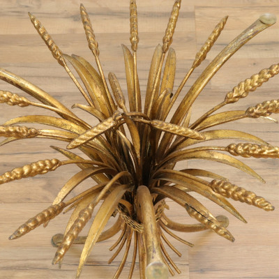 Gilt Metal Wheat Sheaf Side Table