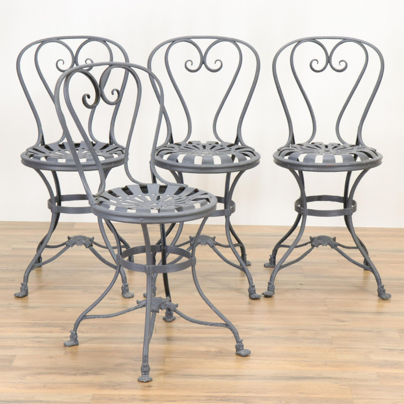 L19th French Arras Garden Chair lion paw feet