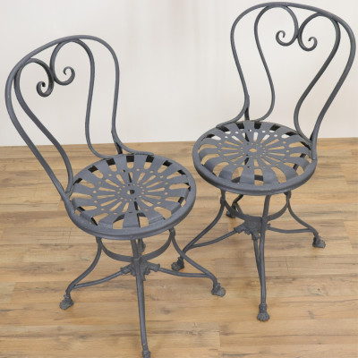 L19th French Arras Garden Chair lion paw feet