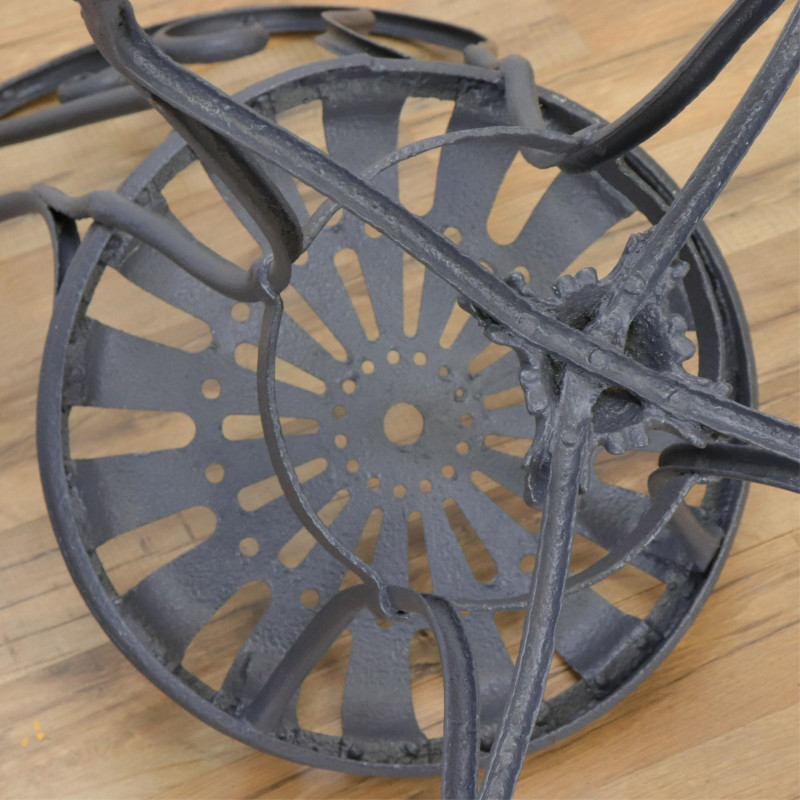 L19th French Arras Garden Chair lion paw feet