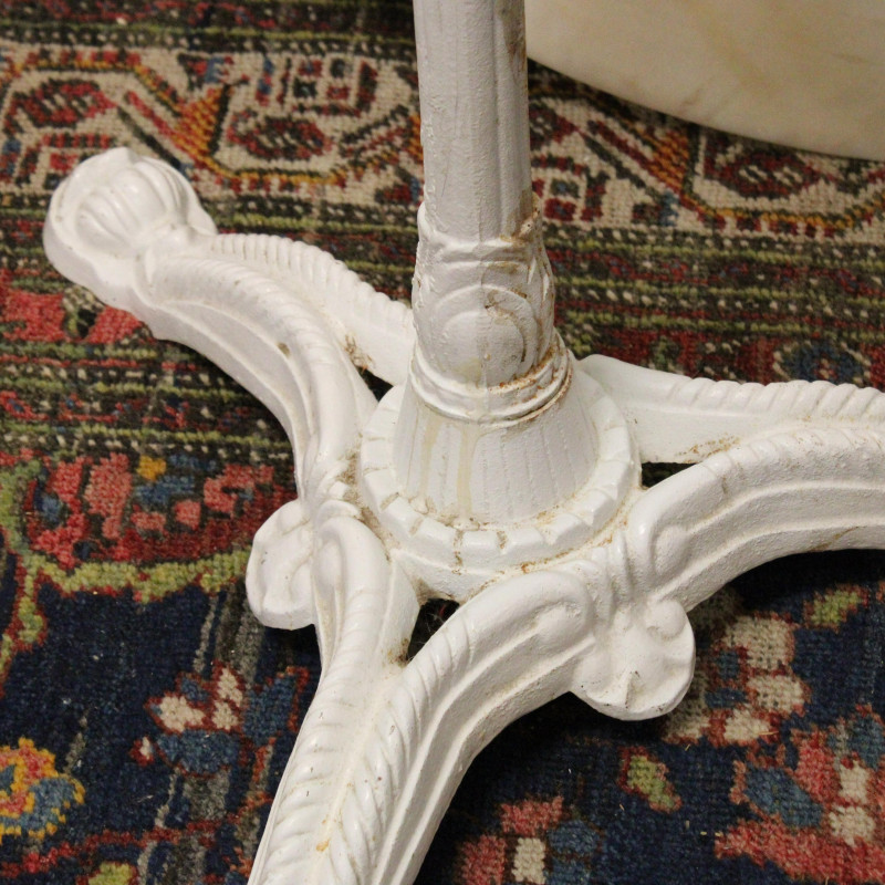 Victorian Style Cast Iron Marble Caf Table