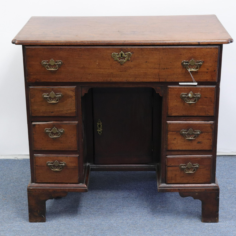 George III Mahogany Kneehole Desk Late 18th C