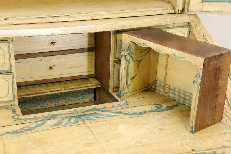 18th C Venetian Paint Decorated Secretary