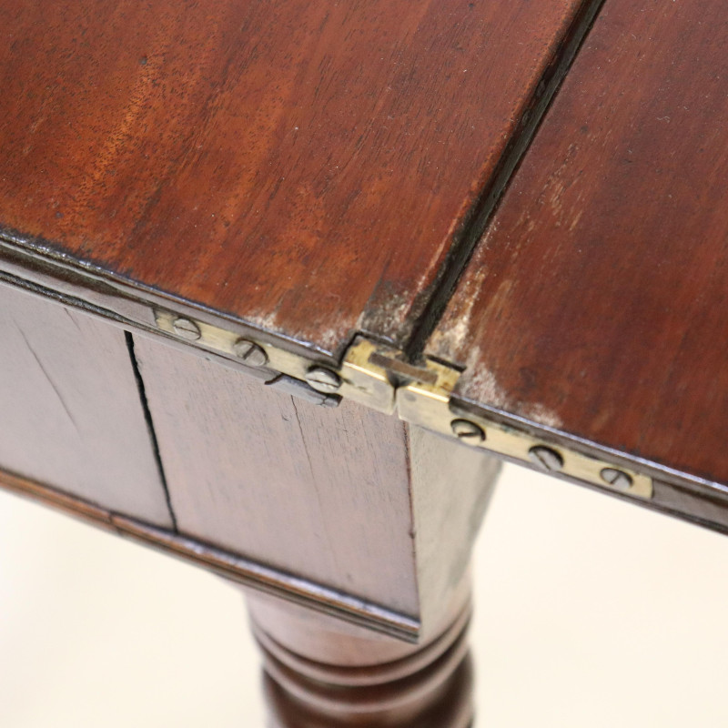 Sheraton Carved Mahogany Card Table 19th C