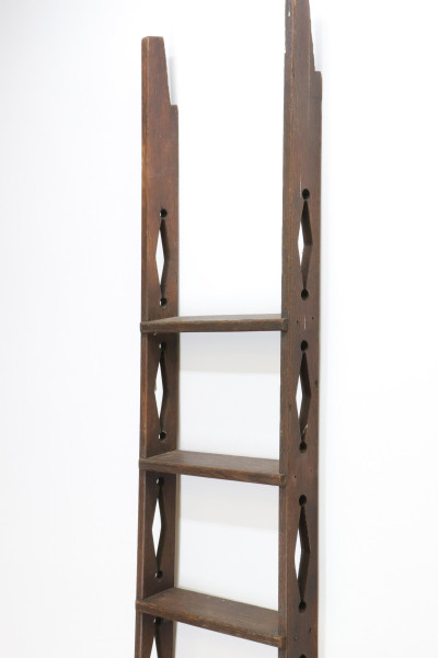 Victorian Oak Library Ladder