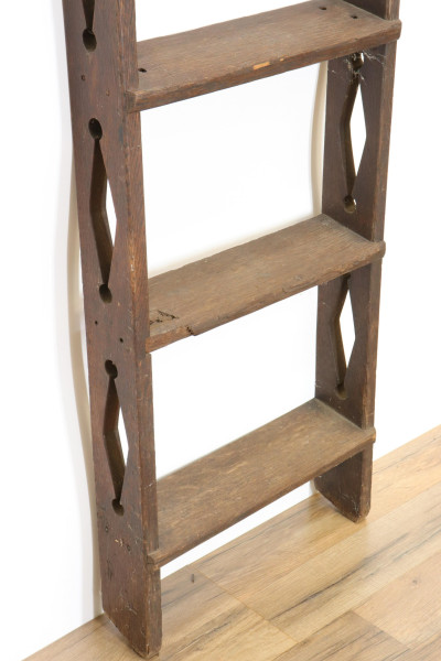 Victorian Oak Library Ladder