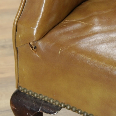 Queen Anne Style Wing Chair L19thE 20th C