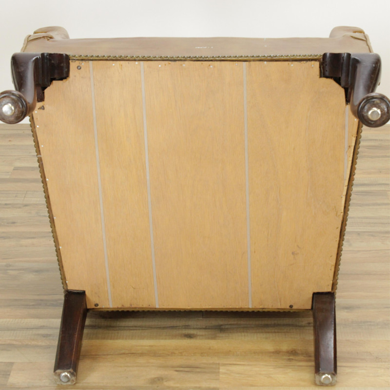 Queen Anne Style Wing Chair L19thE 20th C