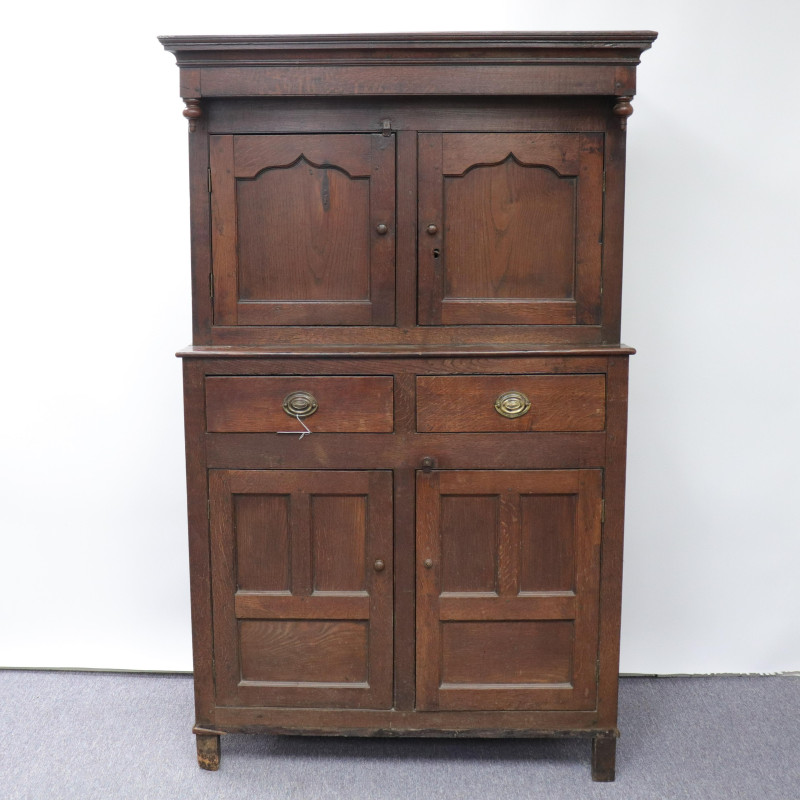 Georgian Provincial Style Oak Cabinet