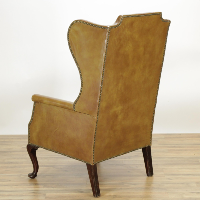 Queen Anne Style Wing Chair L19thE 20th C