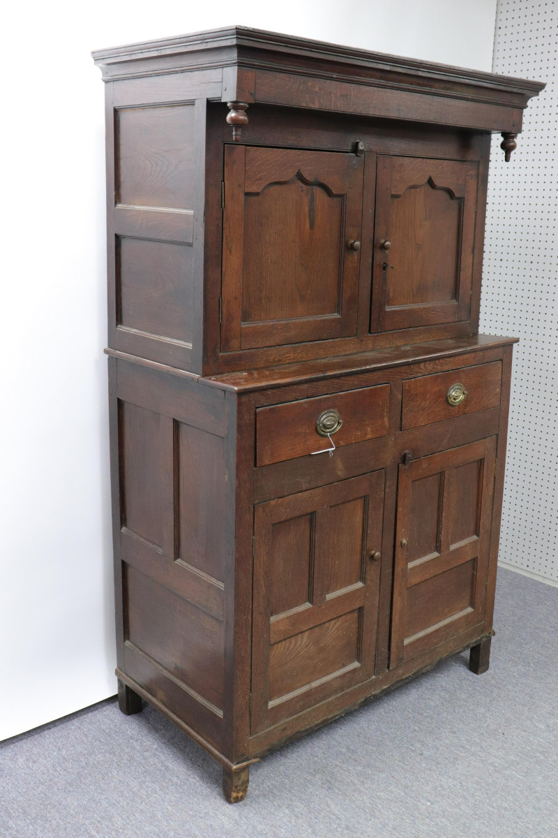 Georgian Provincial Style Oak Cabinet