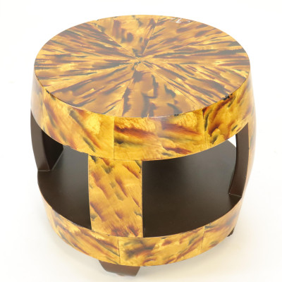 Painted Cockpen Chair Faux Tortoise Stool