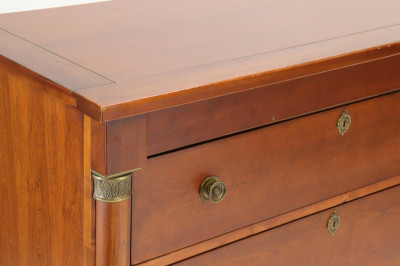 Empire Style Brass Mounted Cherry Chest