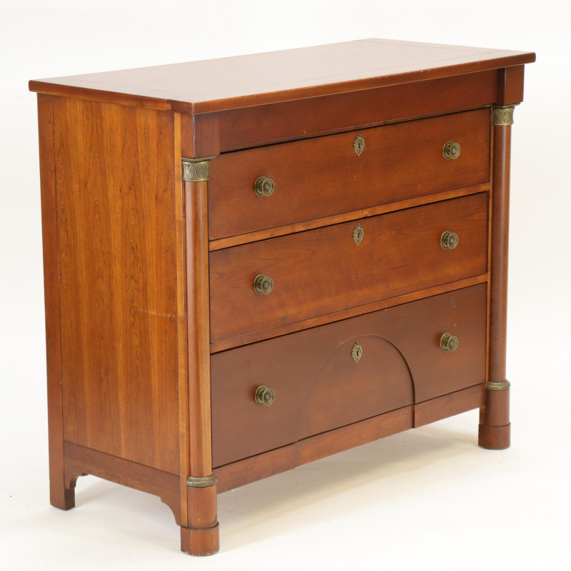 Empire Style Brass Mounted Cherry Chest